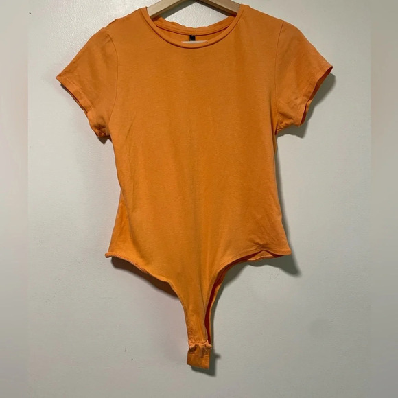 SPASH Women’s Orange Short Sleeve Bodysuit, Size  XL - Picture 2 of 7